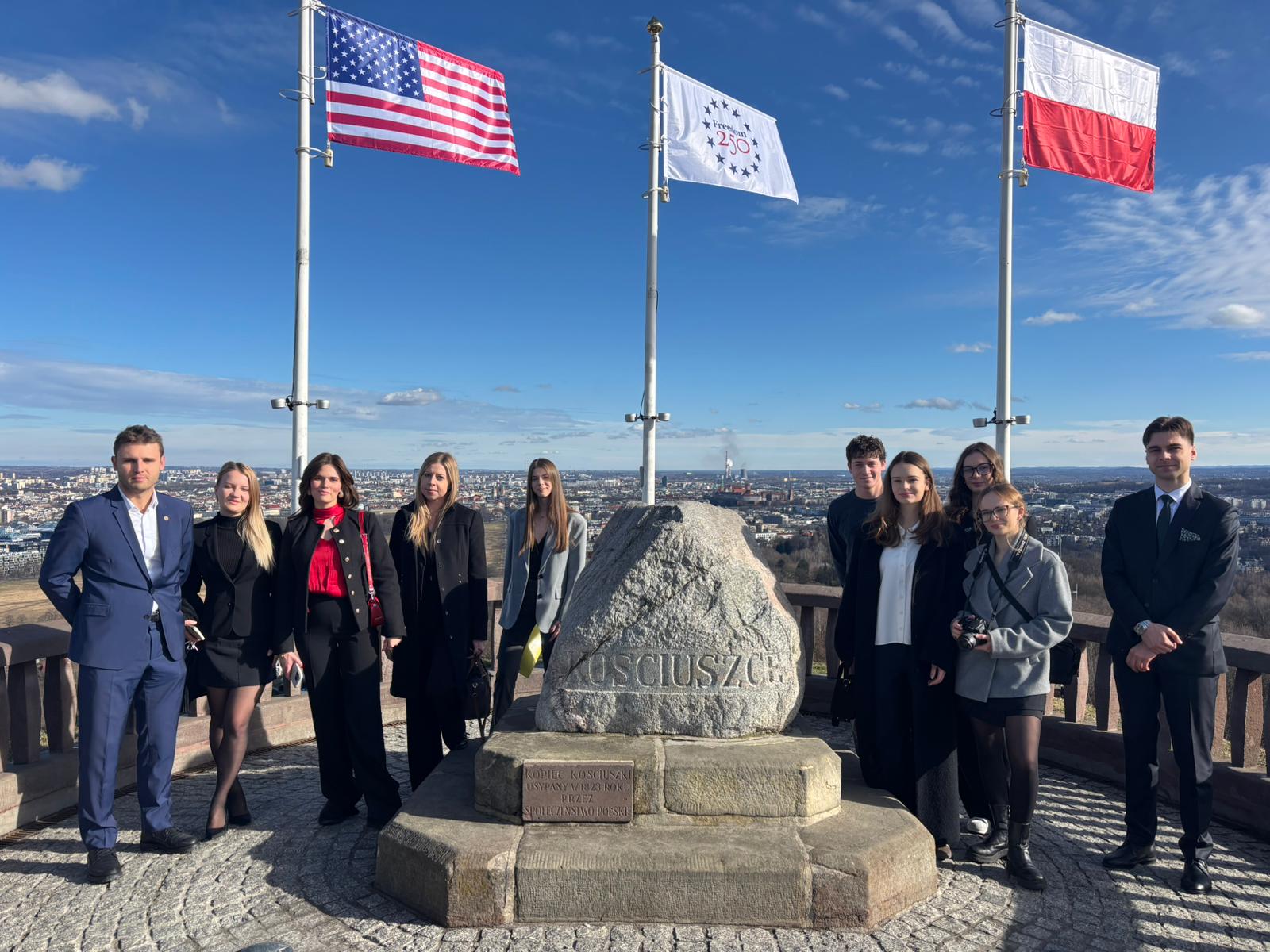 Members of the Polish-American Center community at the Kościuszko Mound